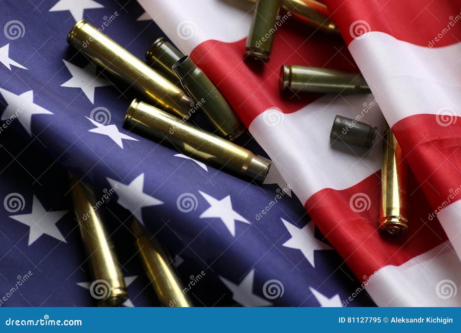 Download Bullet on the USA flag stock image. Image of flag ...