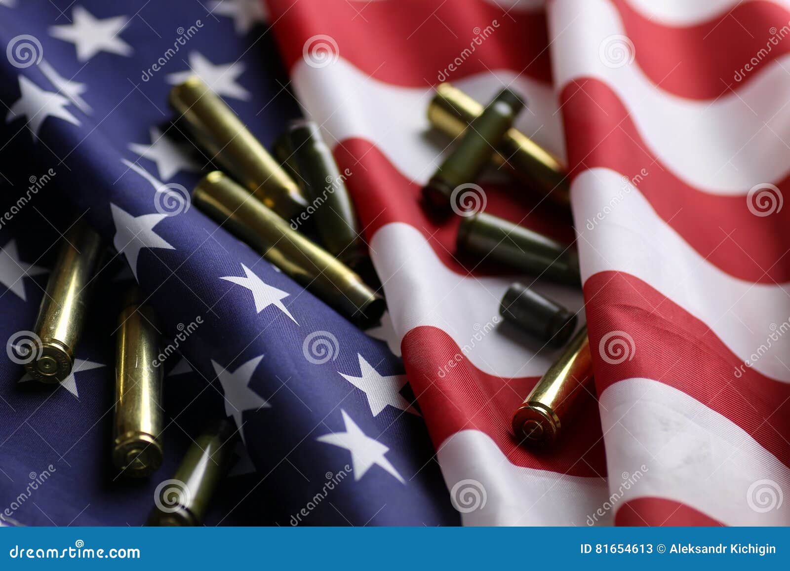 Download Bullet on the USA flag stock image. Image of bear, flag ...