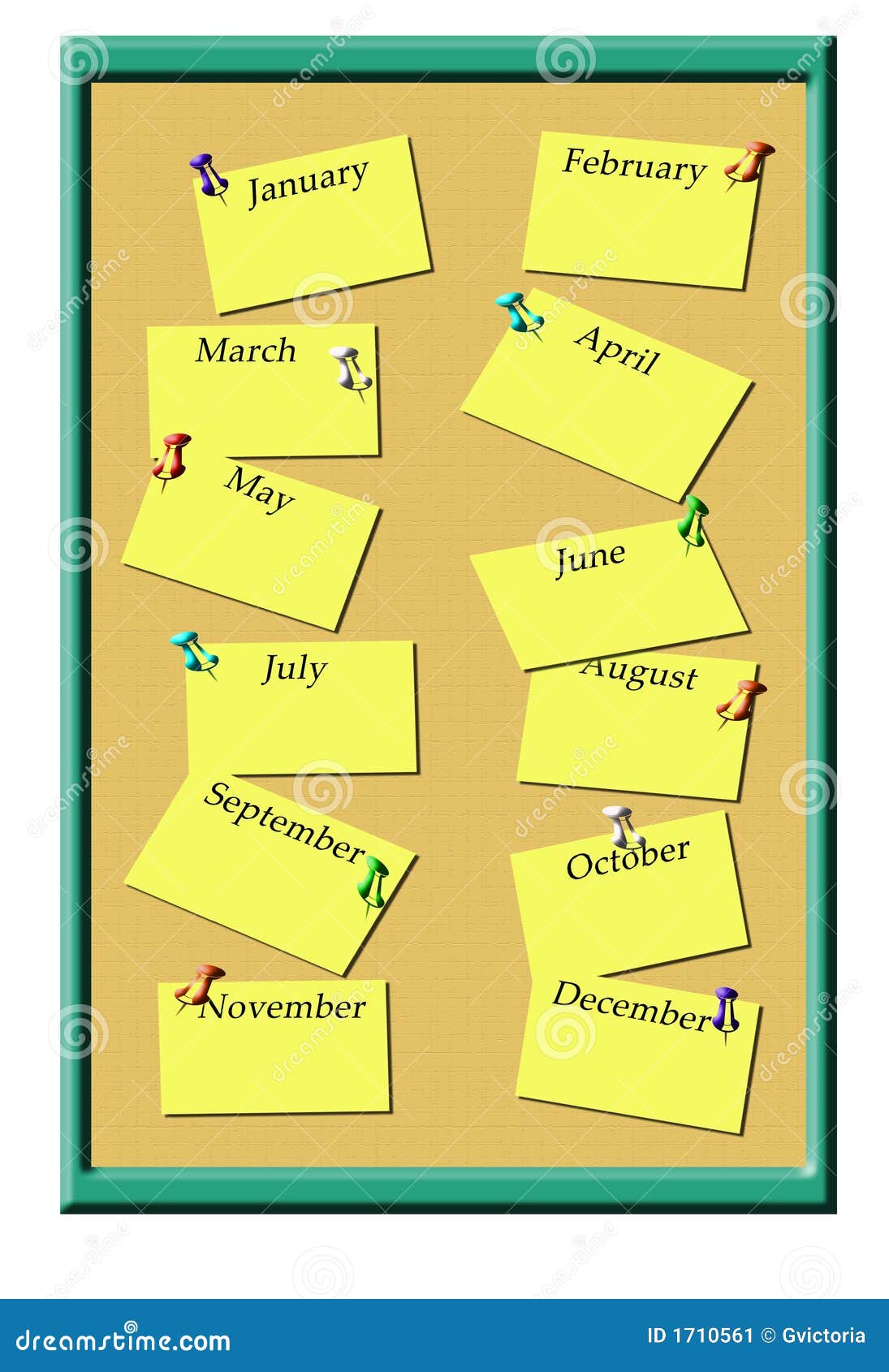 Bulletin board stock illustration. Illustration of agendas 1710561