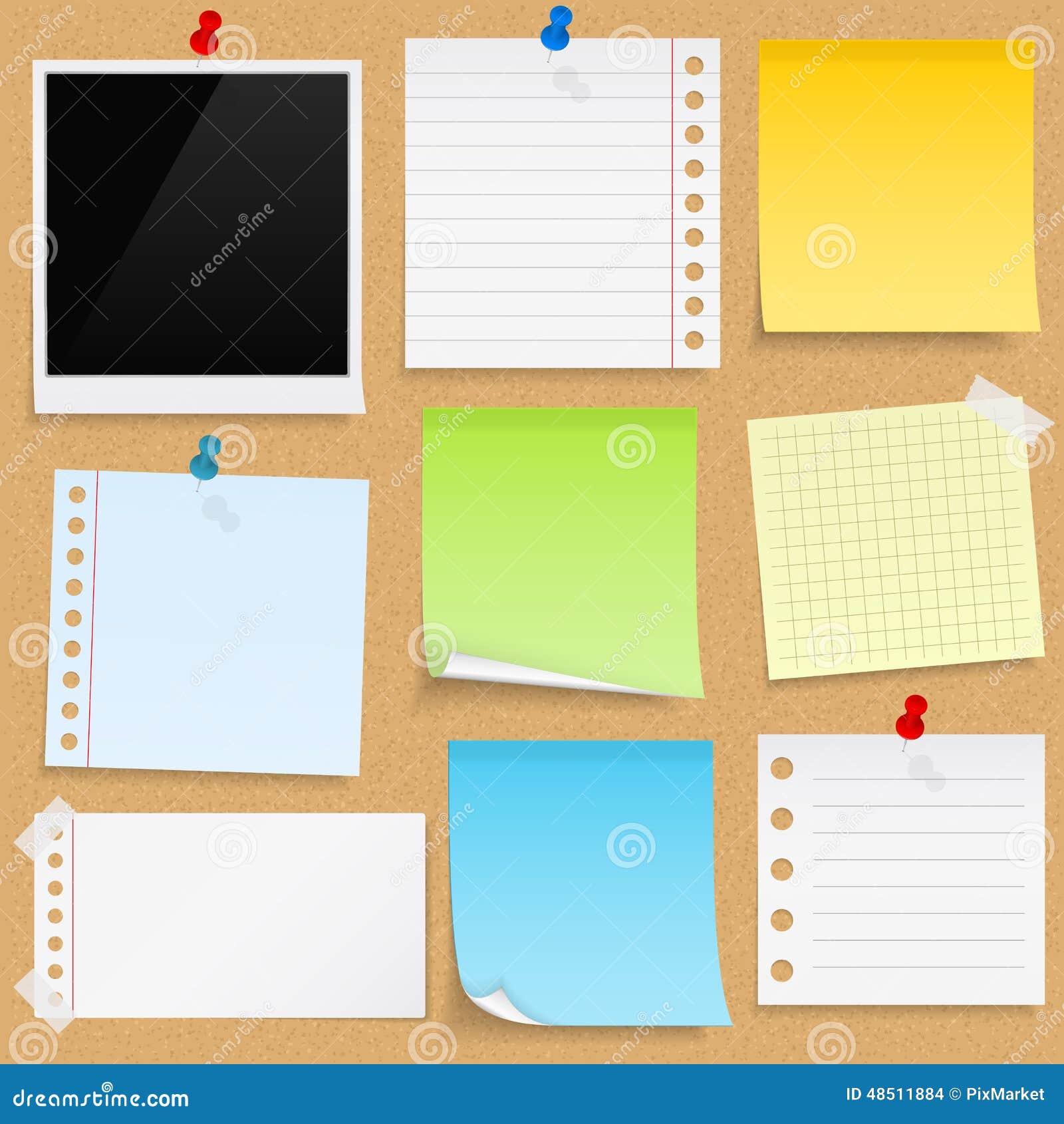 Bulletin Board stock vector. Illustration of memory, board 48511884