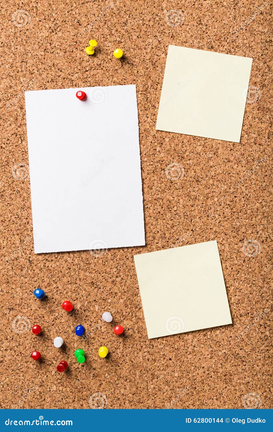 Bulletin Board stock photo. Image of note, template, thumbtack 62800144