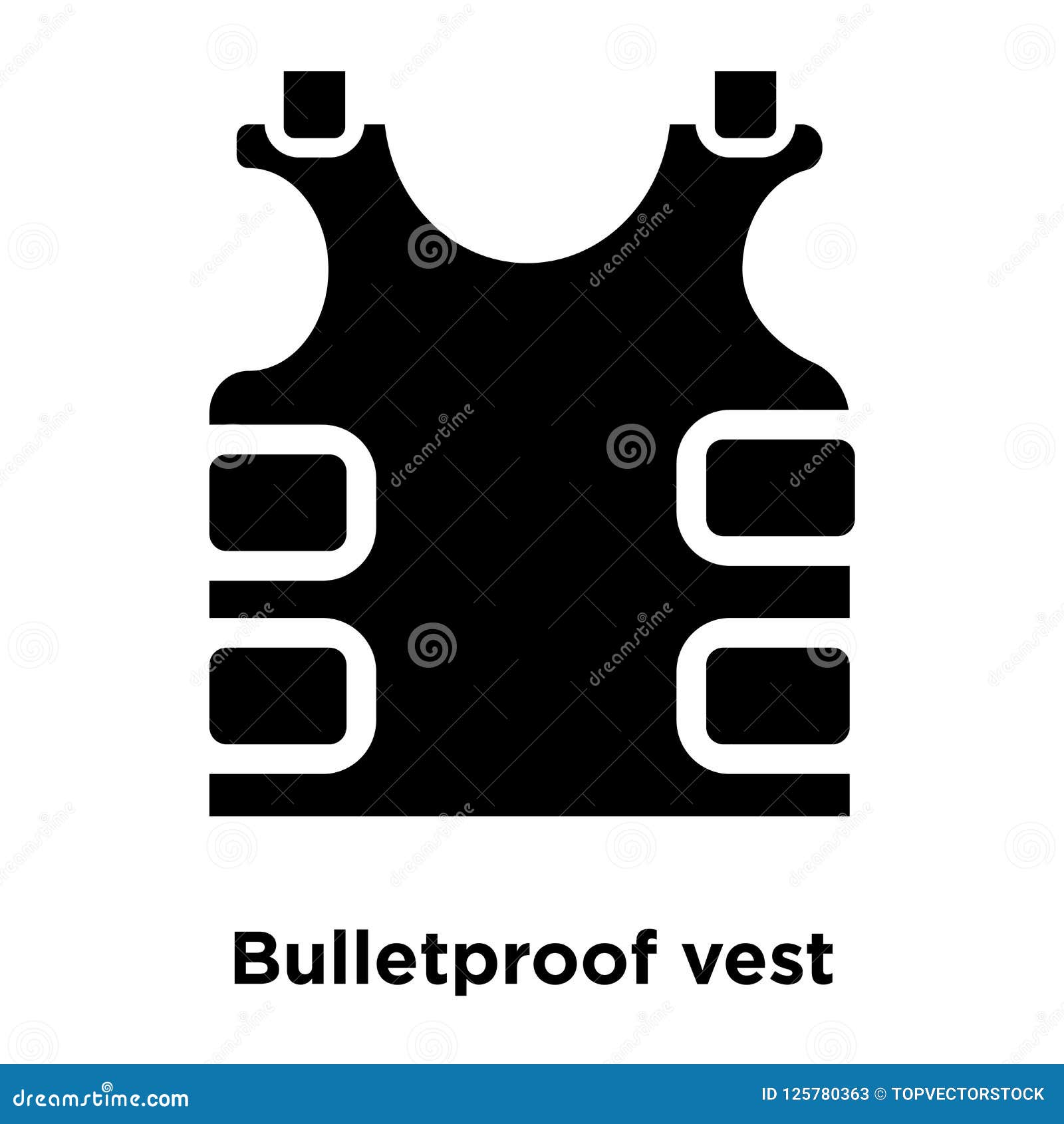 Bulletproof Vest Icon Vector Isolated on White Background, Logo Stock ...