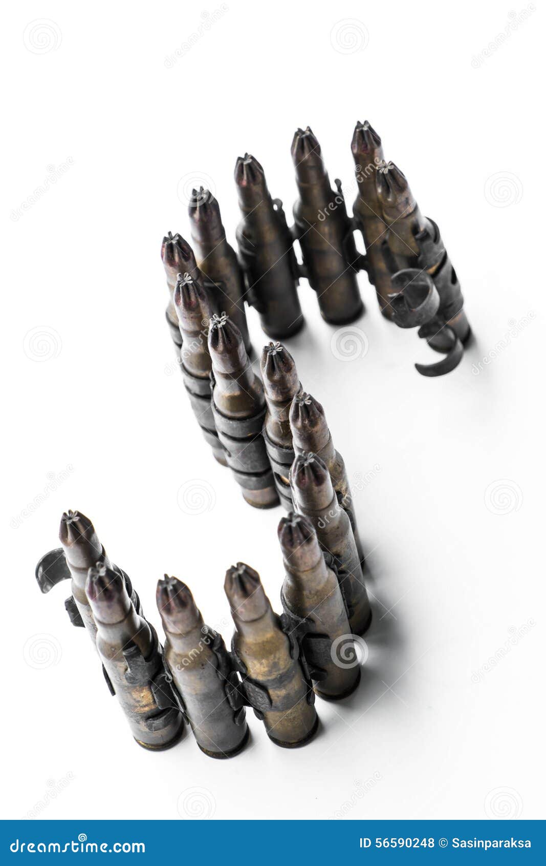 bullets abstract arrange in s alphabet on white background