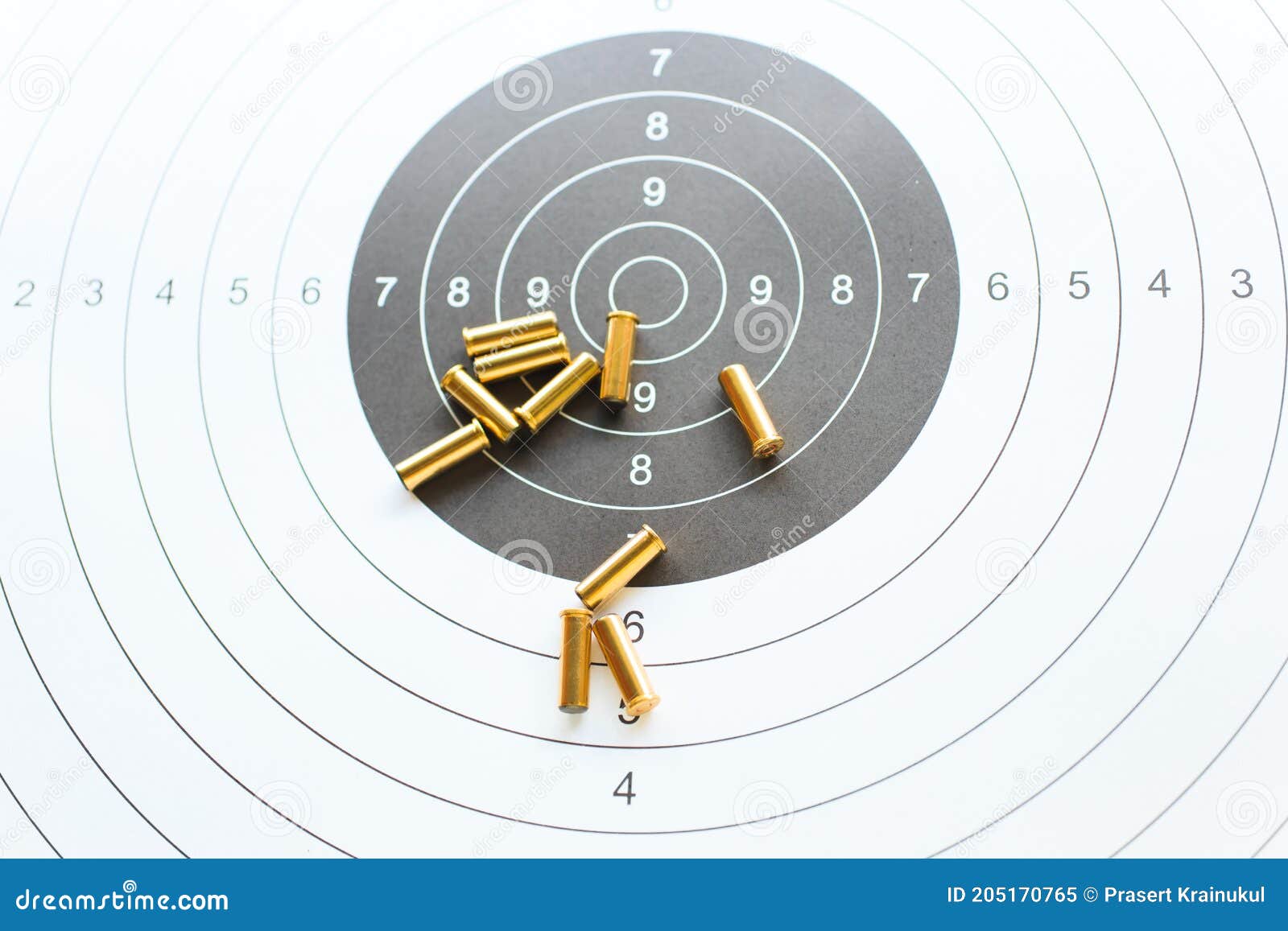 Bullets on Paper Target for Shooting Practice Stock Image Image of holes, competition 205170765