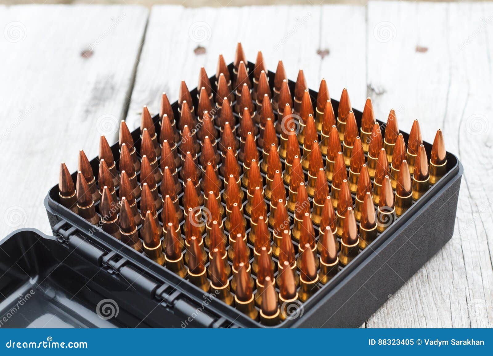 Bullets for Rifle. Bullet in the Box Stock Image Image of element, isolated 88323405