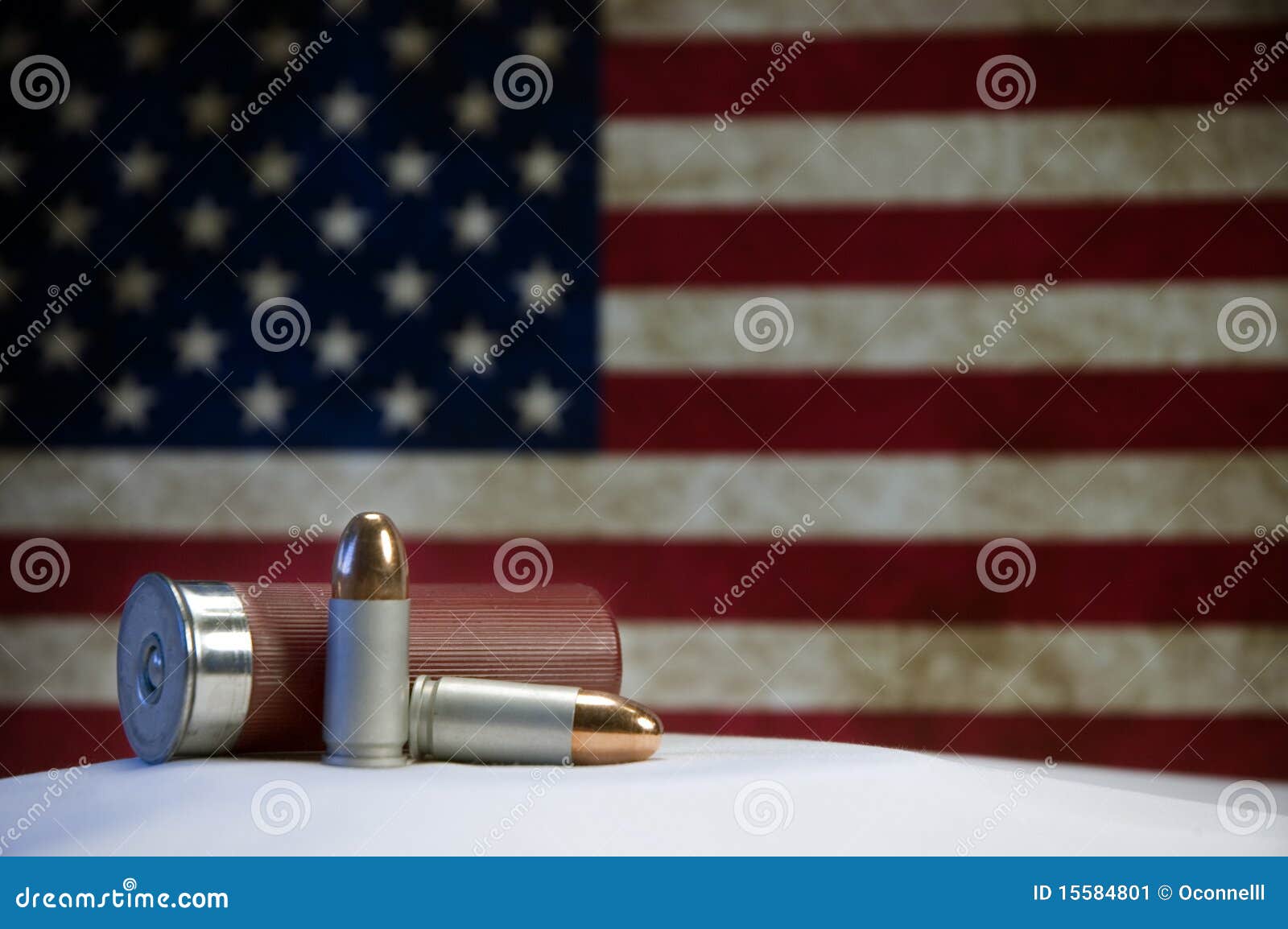 Download Bullets and US Flag stock image. Image of destruction ...