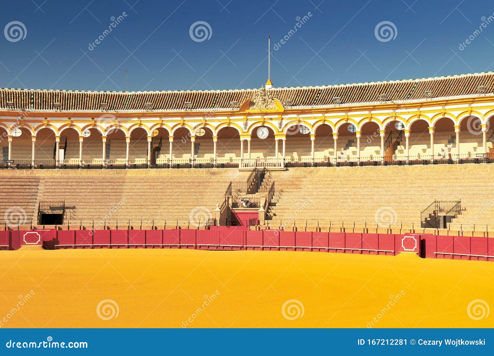 bullfight arena plaza de toros in seville, andalusia spain