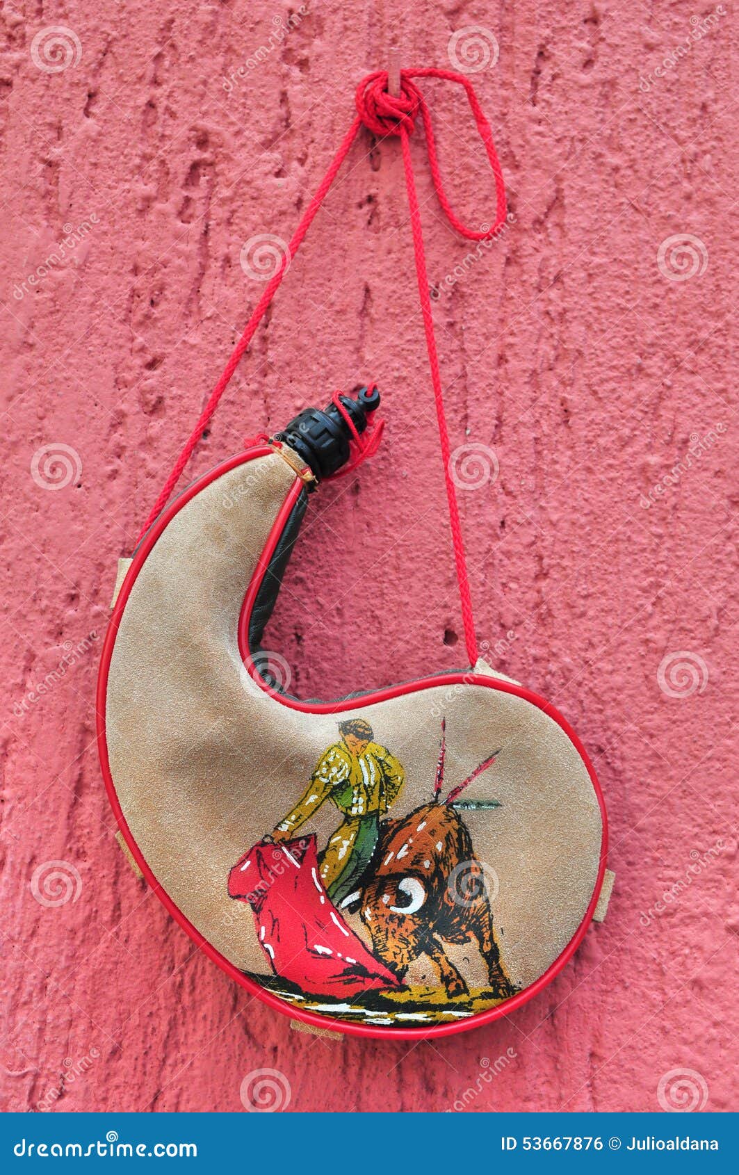 bullfighter bota bag or wineskin