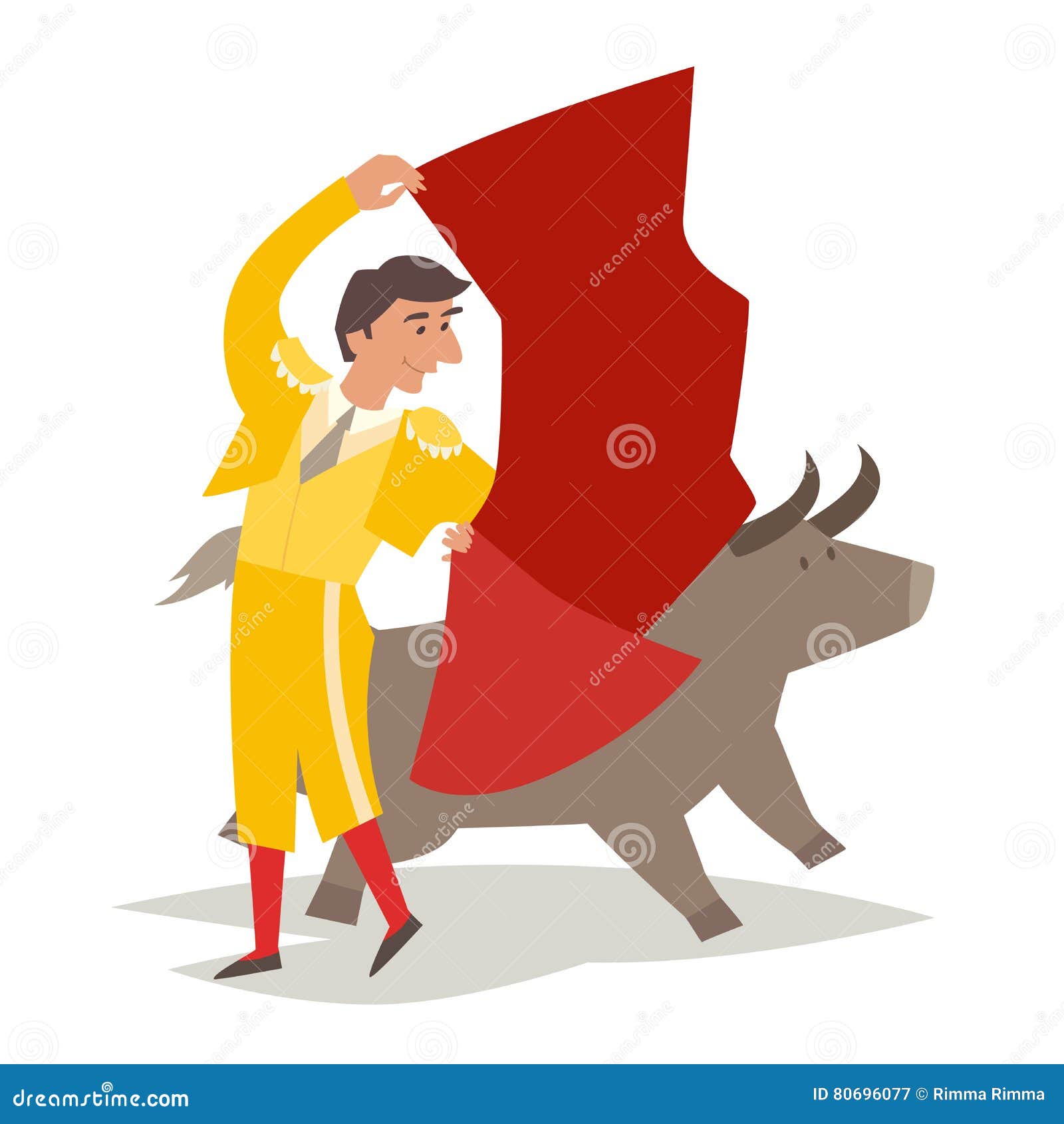 bullfighting  . toreador man in red cape