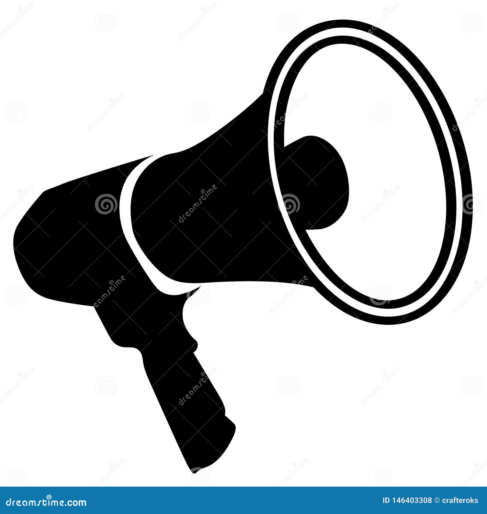 Bullhorn Megaphone Siren Illustration by Crafteroks Stock Vector -  Illustration of crafteroks, siren: 146403308