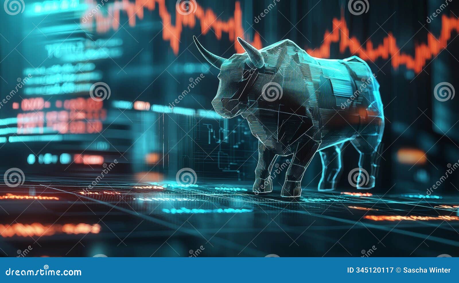 bullish bitcoin chart: rising market trends. generative ai