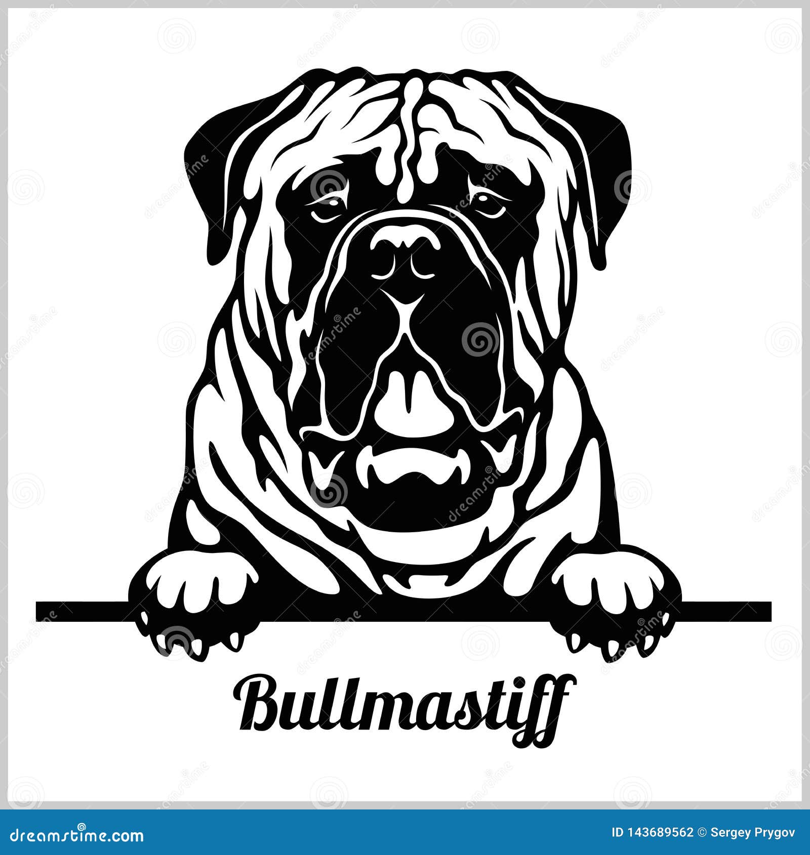 Bullmastiff black hotsell and white