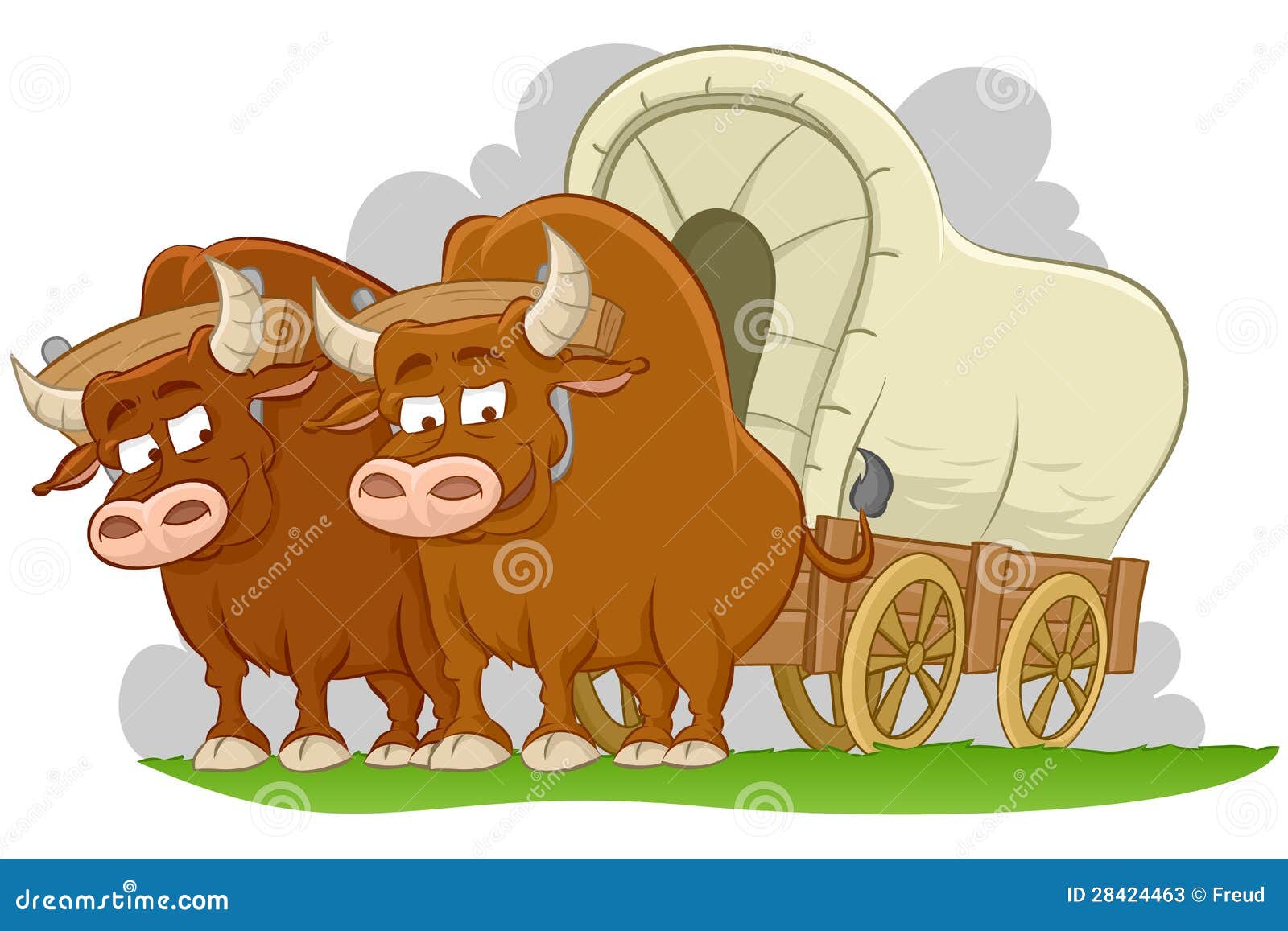 Covered Wagon Royalty-Free Illustration | CartoonDealer.com #4977396