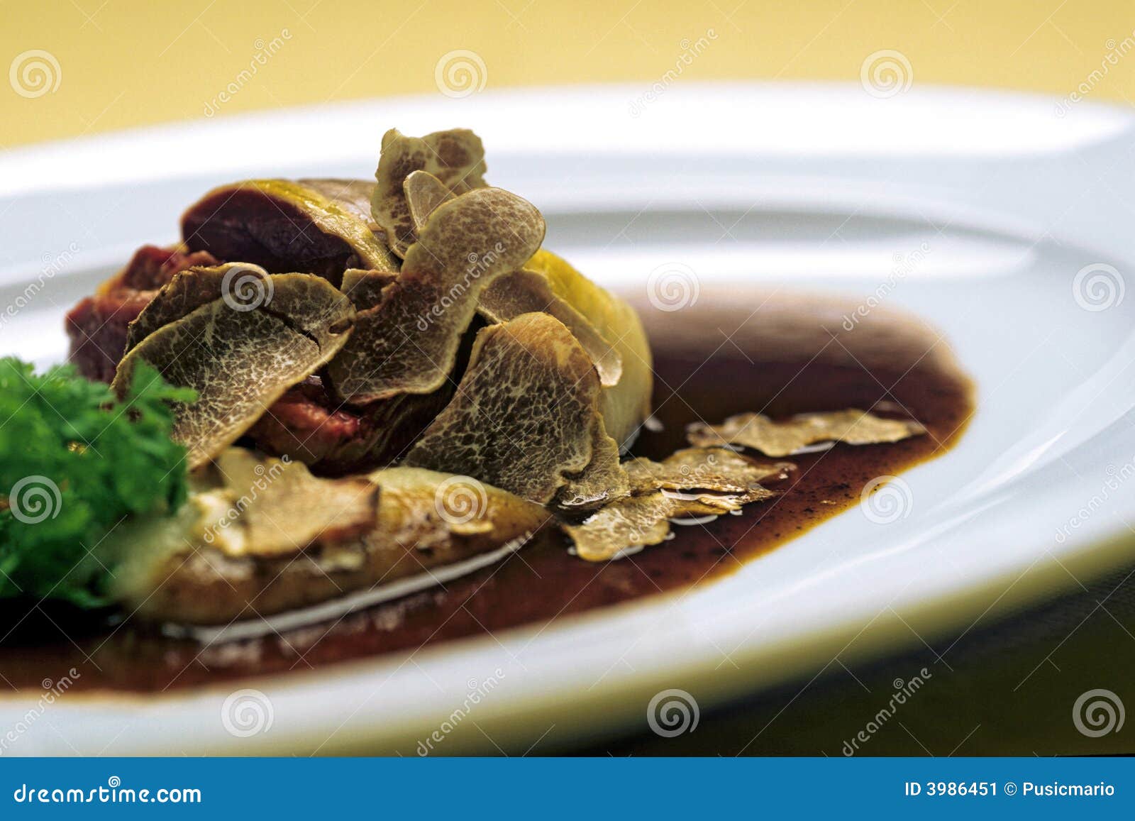 Bulls Testicles in Truffle Sauce Stock Image Image of sauce, blur