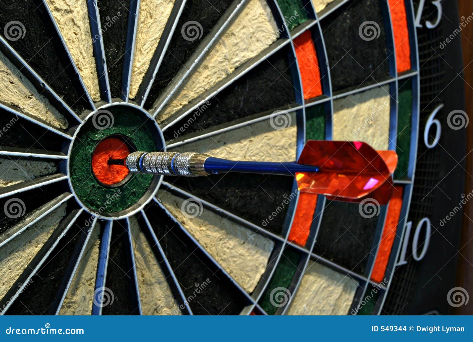 bullseye dart on dartboard