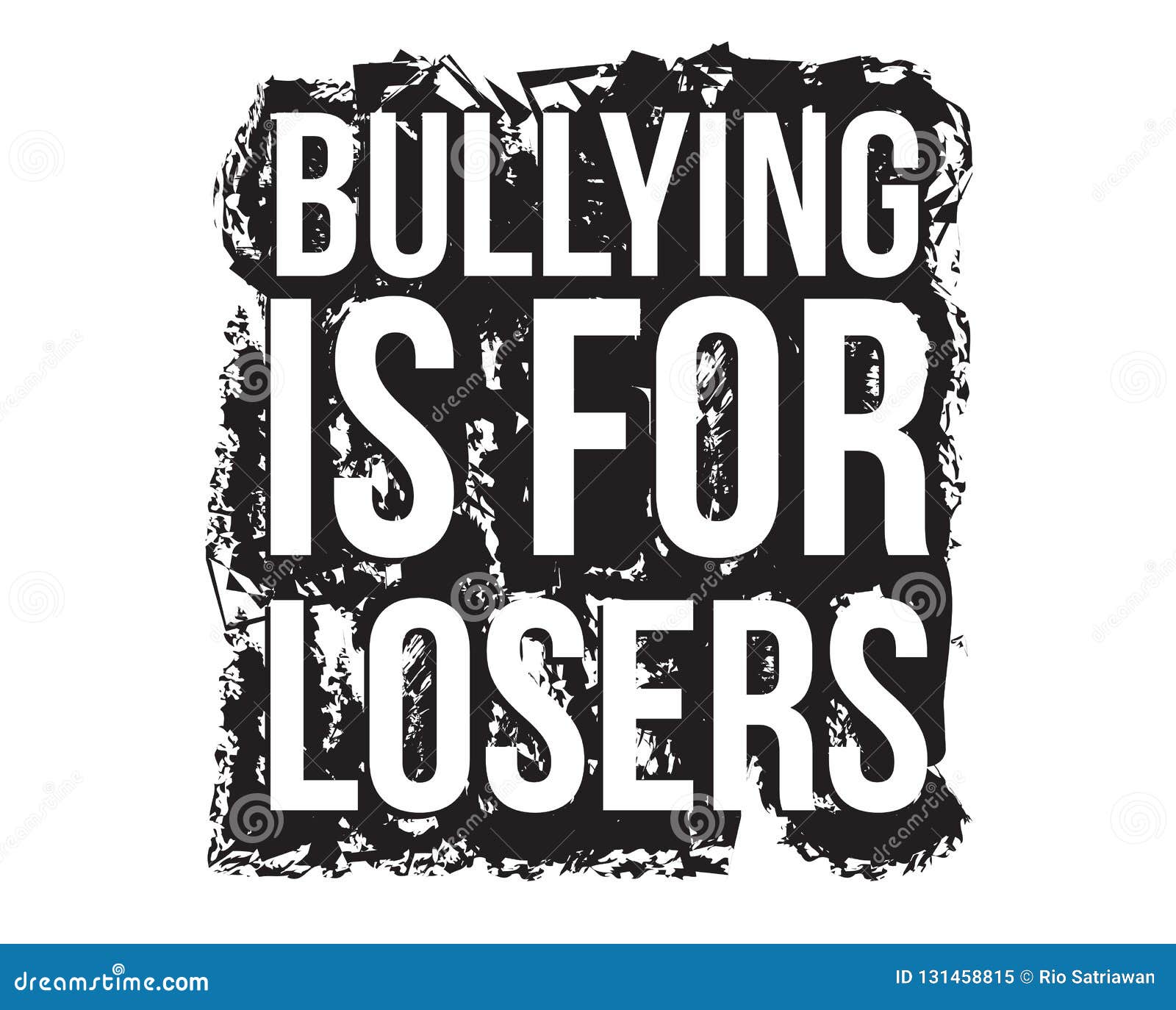 Bullying Is For Losers Logo Vector Illustration | CartoonDealer.com ...