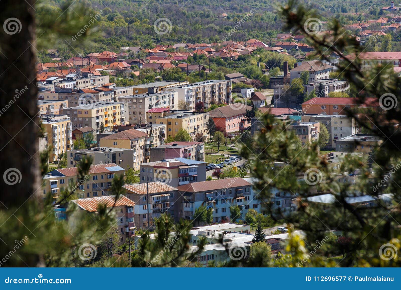 Vremea In Bumbesti Jiu Pe 25 De Zile Aerial View of the City Bumbesti-Jiu. Editorial Photography - Image of