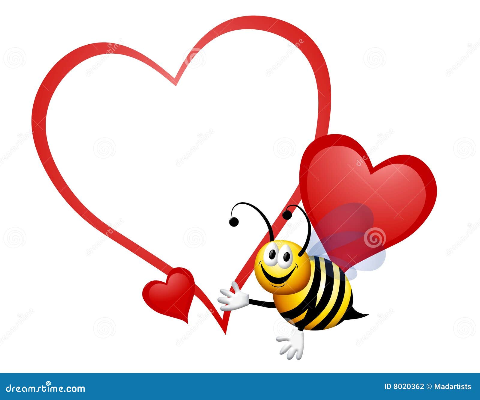 Bumble Bee My Valentine stock illustration. Illustration of clipart ...