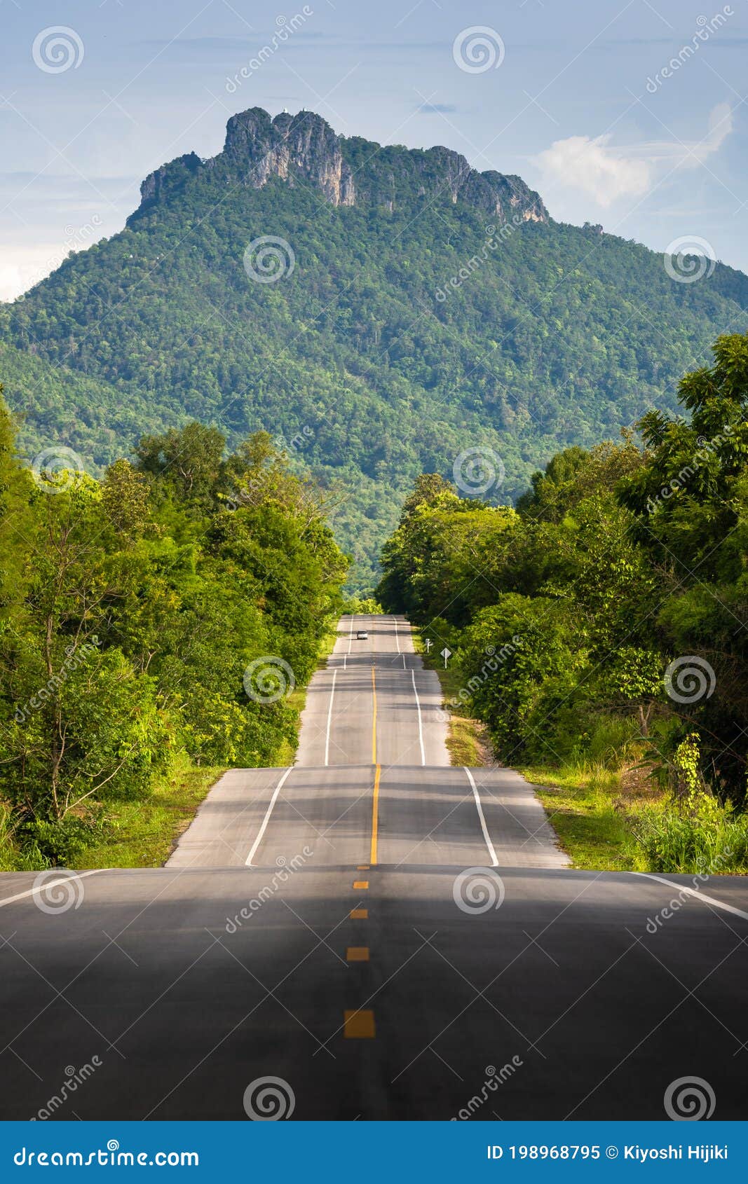 Bumpy Asphalt Road on Hill in Lampang Thailand Stock Image - Image of ...