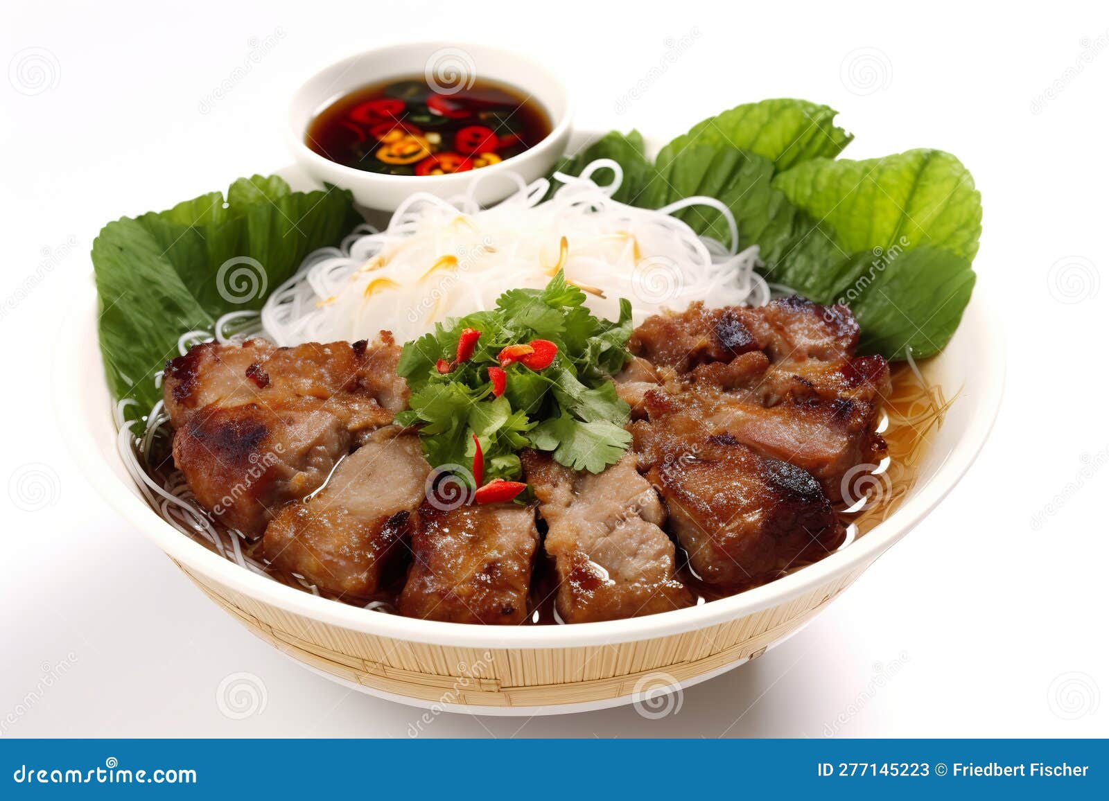 Bun Cha, a Vietnamese Generative AI Dish Featuring Grilled Pork Served ...