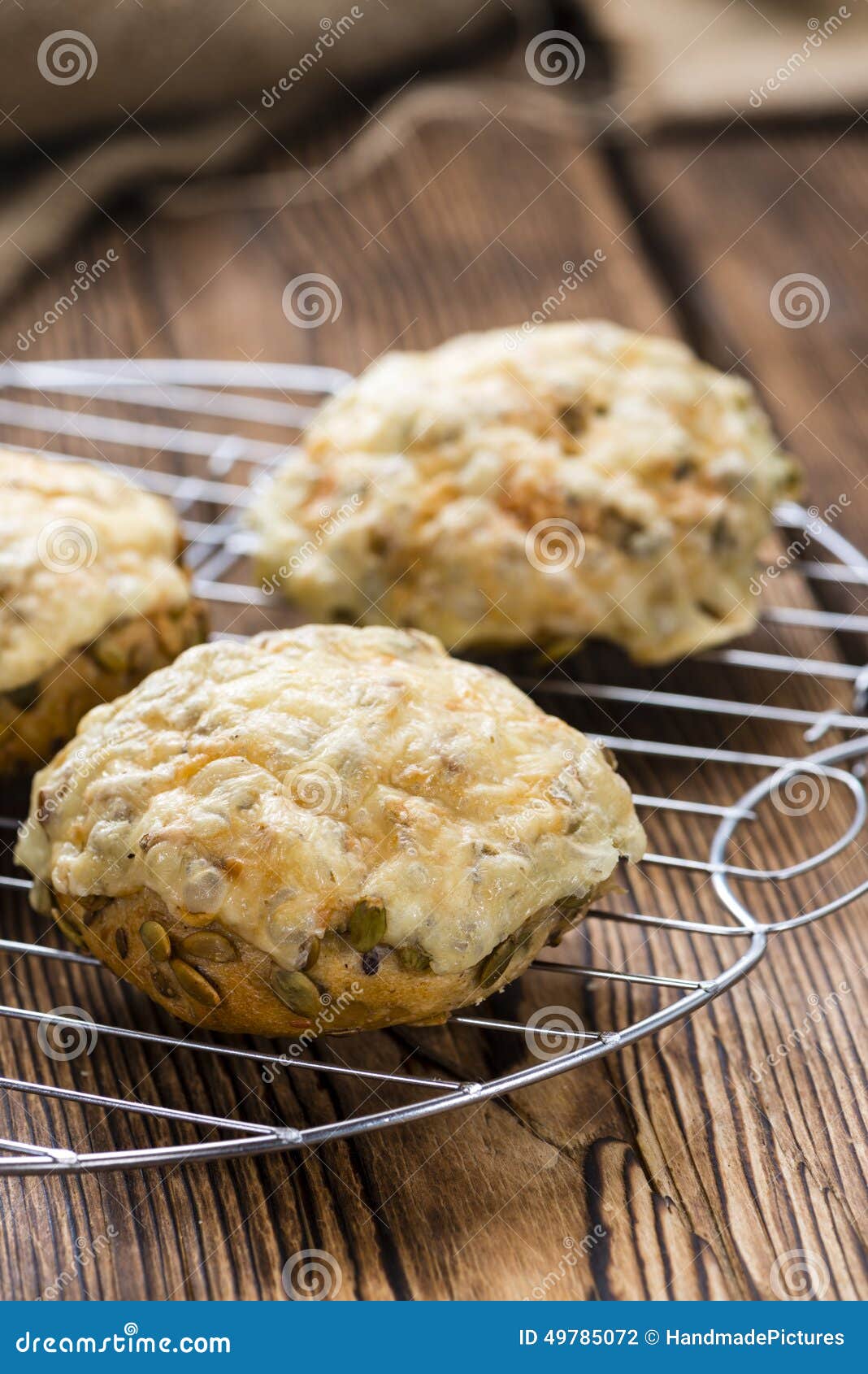 Bun gratinated with Cheese stock photo. Image of bread 49785072