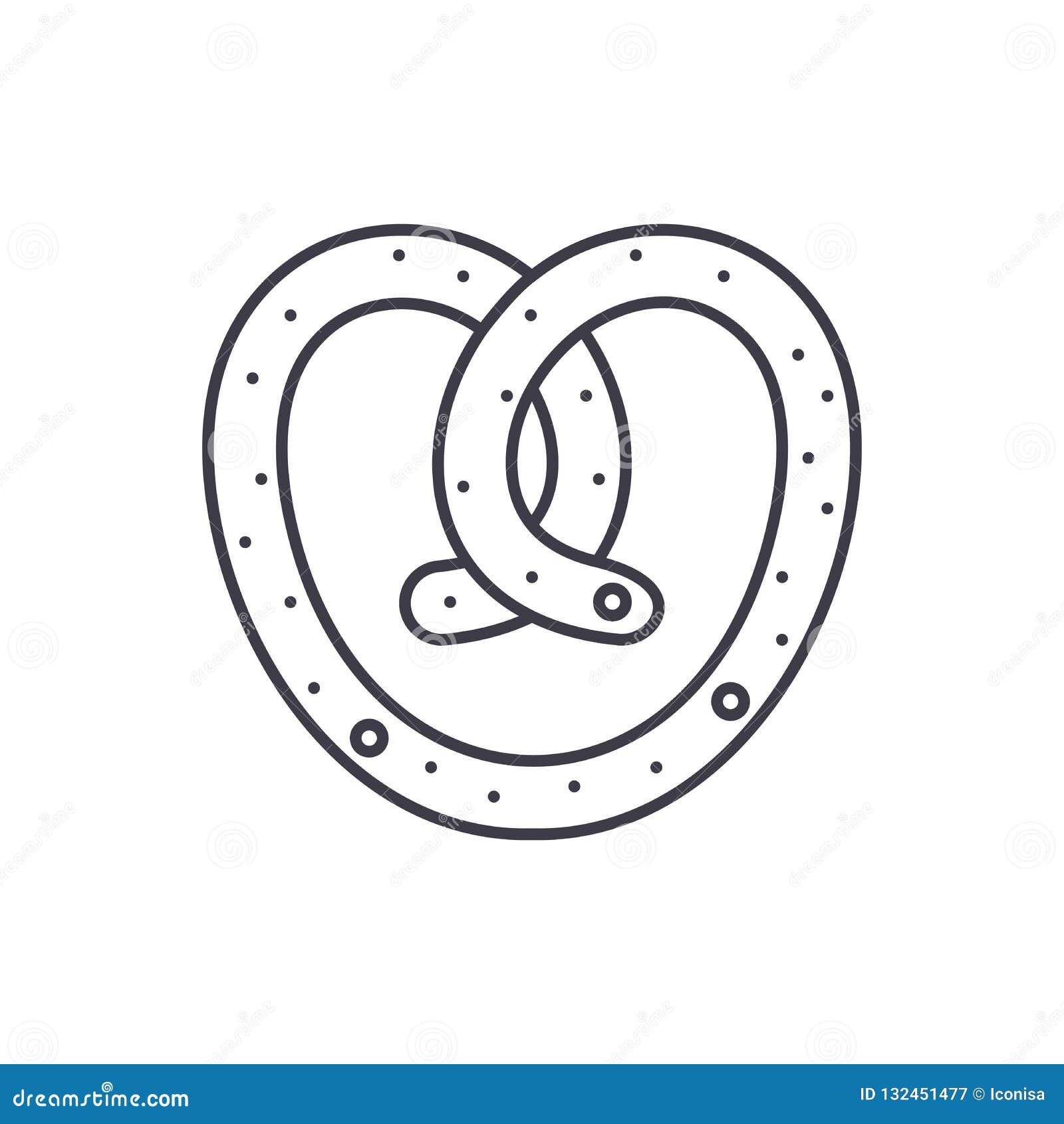 Bun Line Icon Concept. Bun Vector Linear Illustration, Symbol, Sign