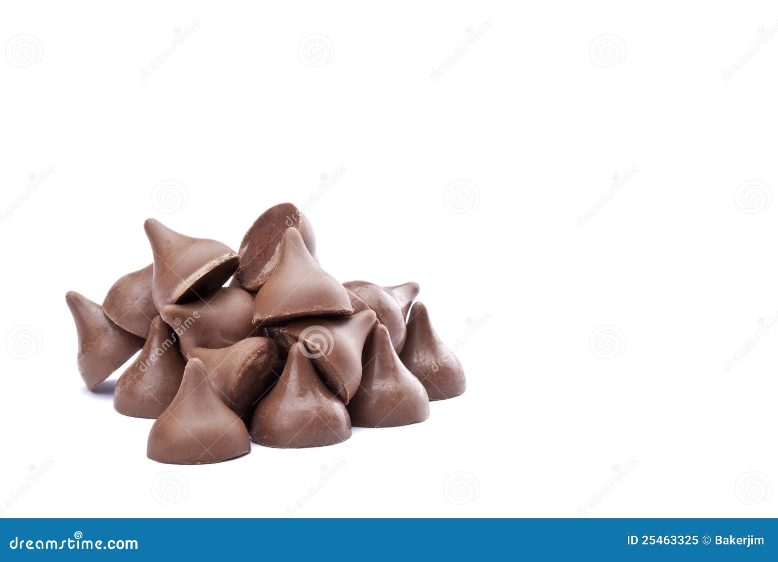 Bunch of chocolate kisses stock image. Image of pieces 25463325