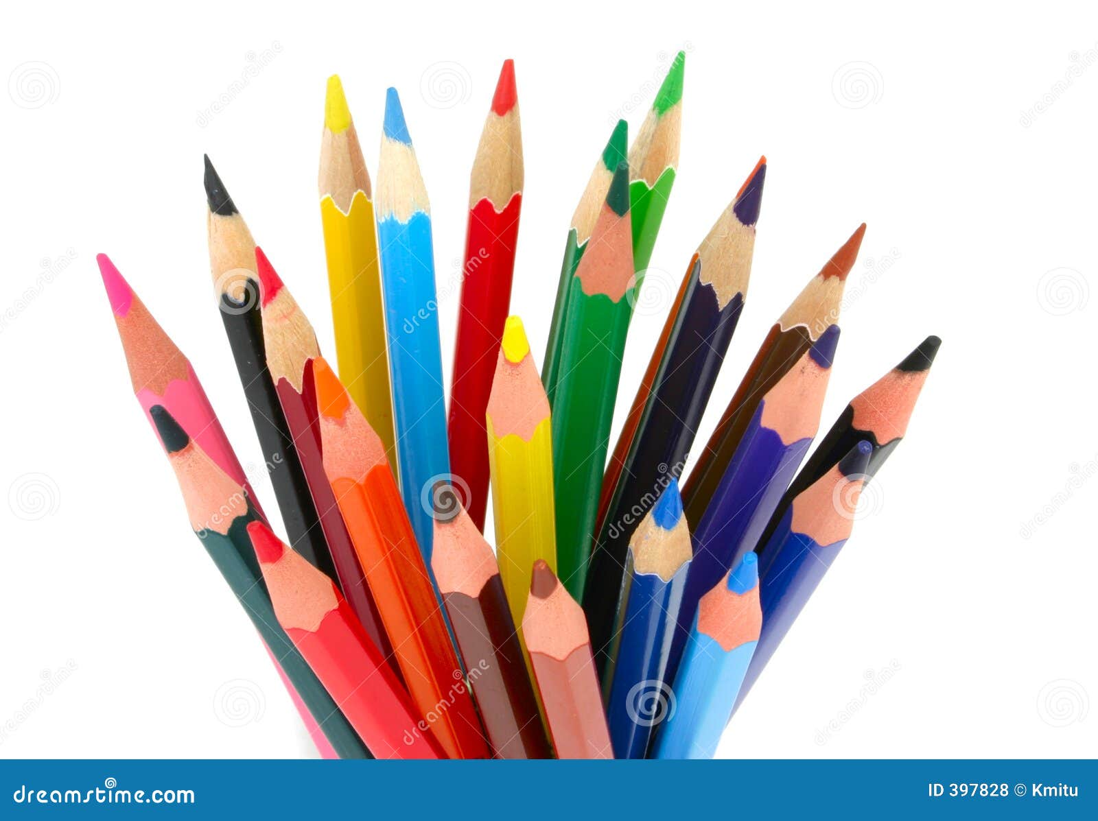 bunch of colored pencils
