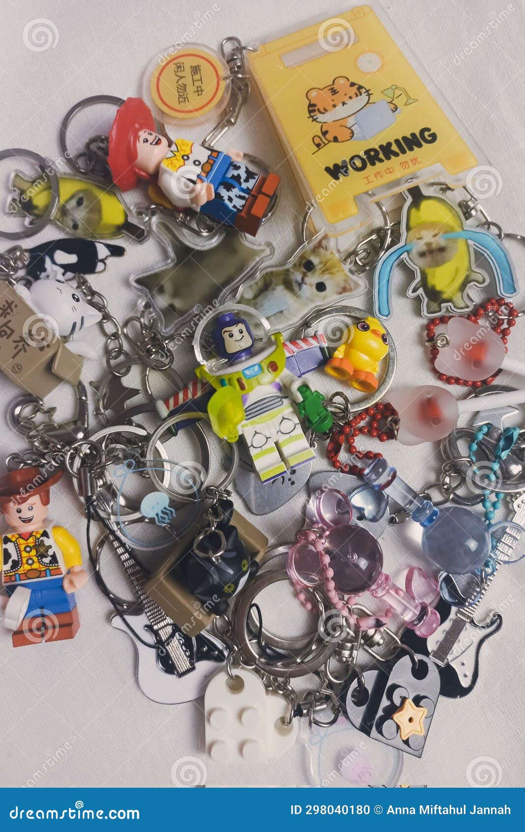A Bunch of Cute Lego Key Chains Editorial Image Image of stack