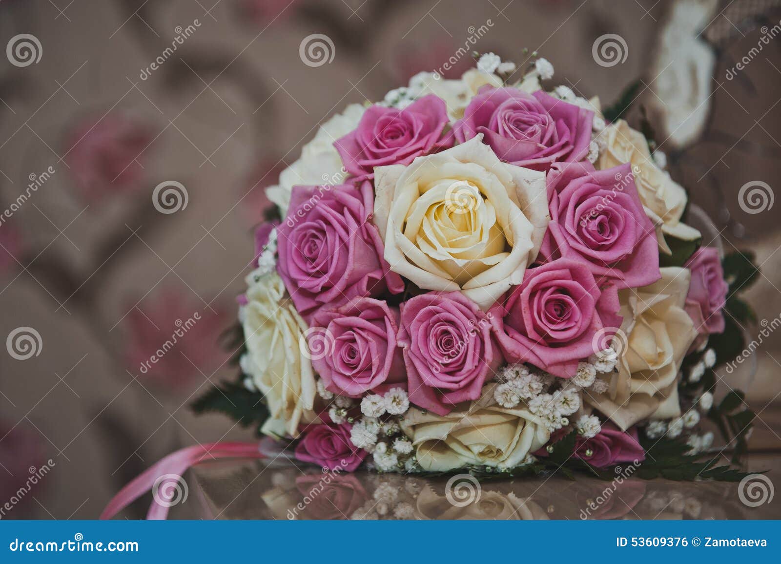 Bunch Of Flowers From Roses On A Table 2379. Stock Photo - Image of ...