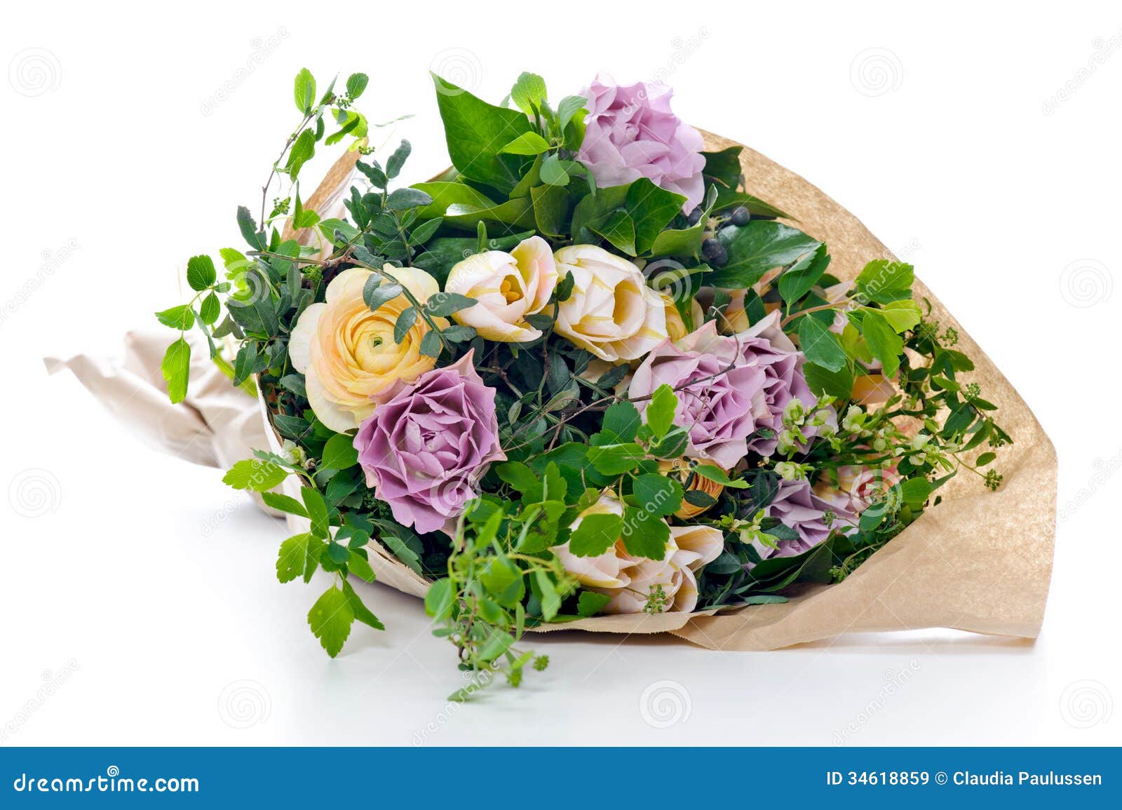 bunch flowers white background 34618859