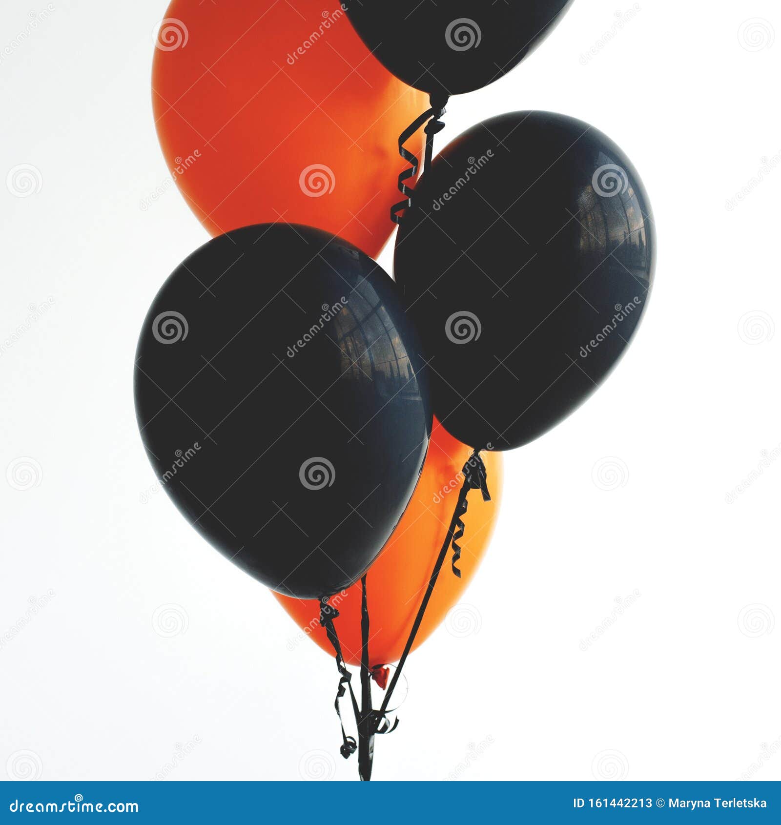 Latex balloons orange and black for HALLOWEEN helium or self 5 inch Balloons