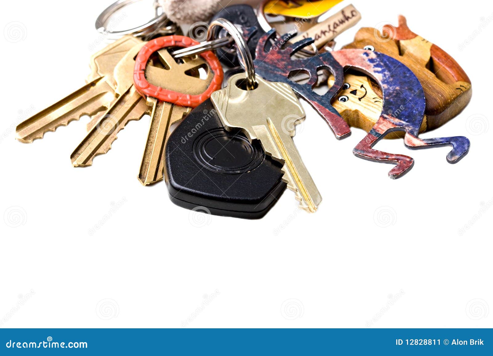 Bunch of Home and Office Keys on a Key Chain Isola Stock Image Image