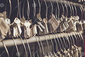 Bunch Of Key Hanging On The Wire In Key Maker Shop Stock Photo Image Bunch Of Key Hanging On The Wire In Key Maker Shop Stock Photo Image