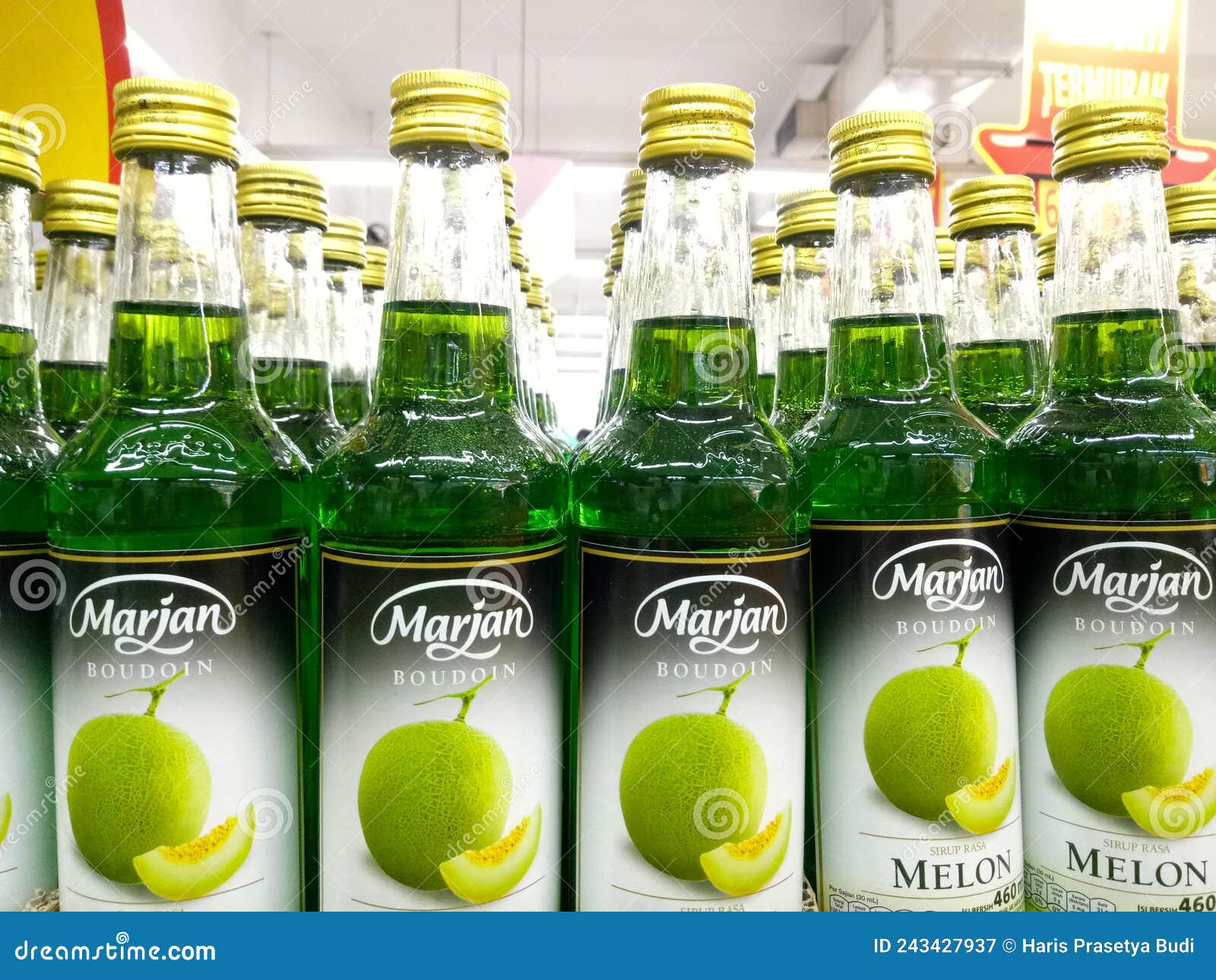 A Bunch of Marjan Syrup with Melon Flavor. Editorial Photography
