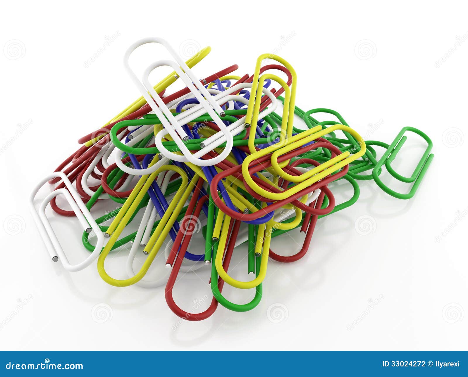 Bunch of paper clips stock illustration. Illustration of plastic 33024272