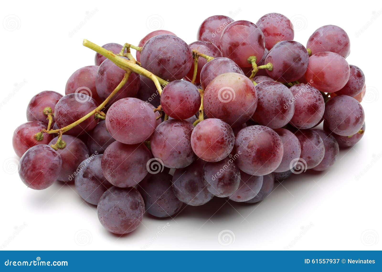 a bunch of red grapes