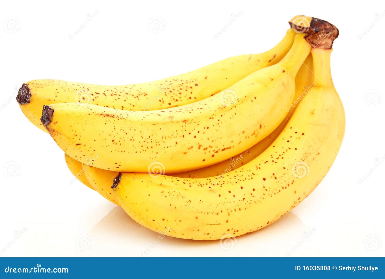 Bunch of Ripe Banana Isolated on White Background