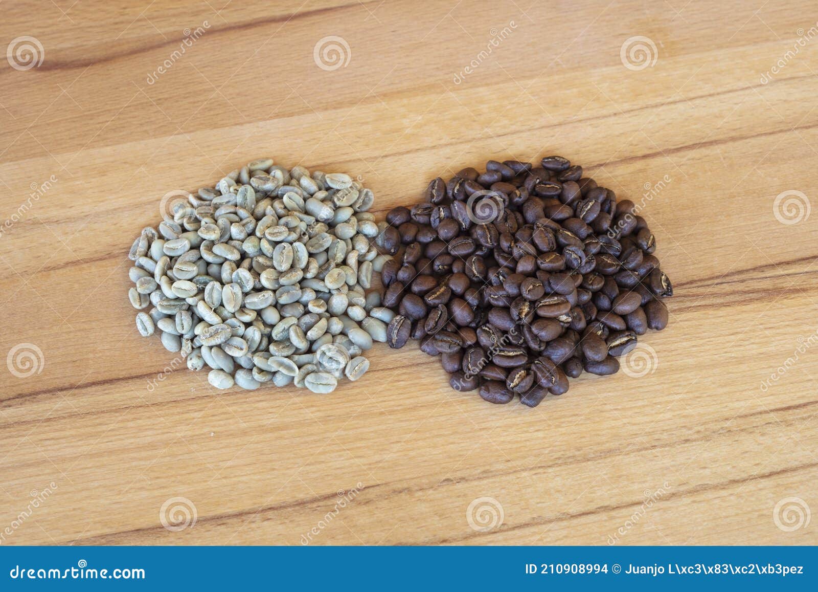 Bunch of Roasted and Unroasted Grains of Coffee Stock Photo Image of brown, latte 210908994