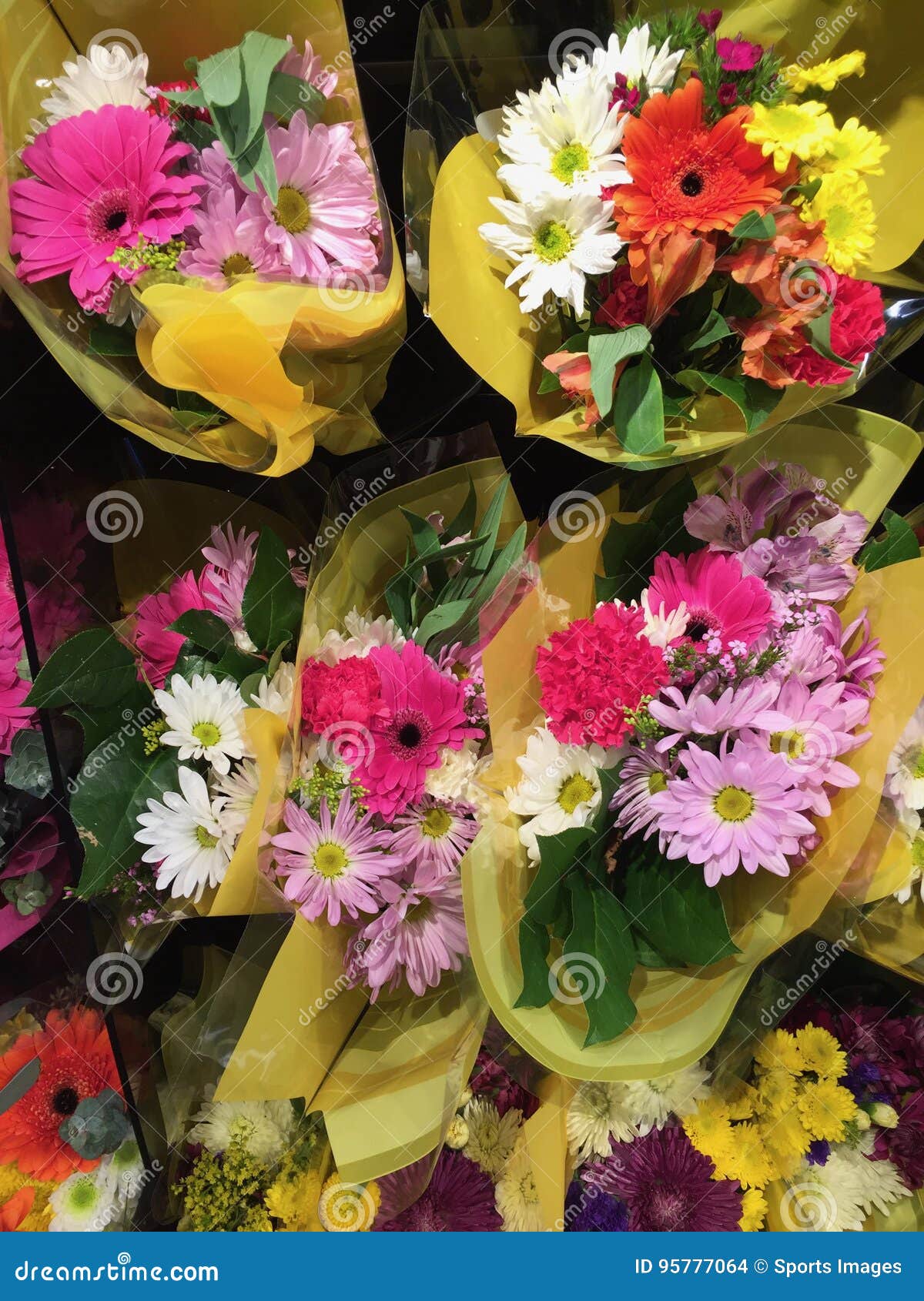 Flowers Selling at a Supermarket Stock Photo - Image of bunch, bloom ...