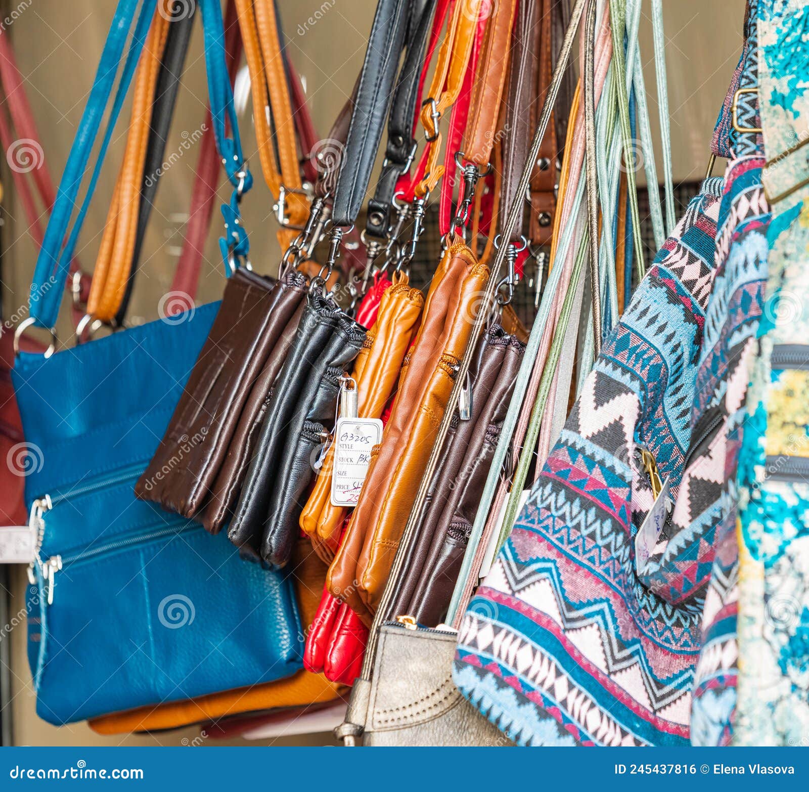 Bunch of Stylish Leather and Fabric Sling Bags. these Colorful Designer Bags  are Used As Popular Fashion Accessory Stock Photo - Image of accessories,  fashion: 245437816