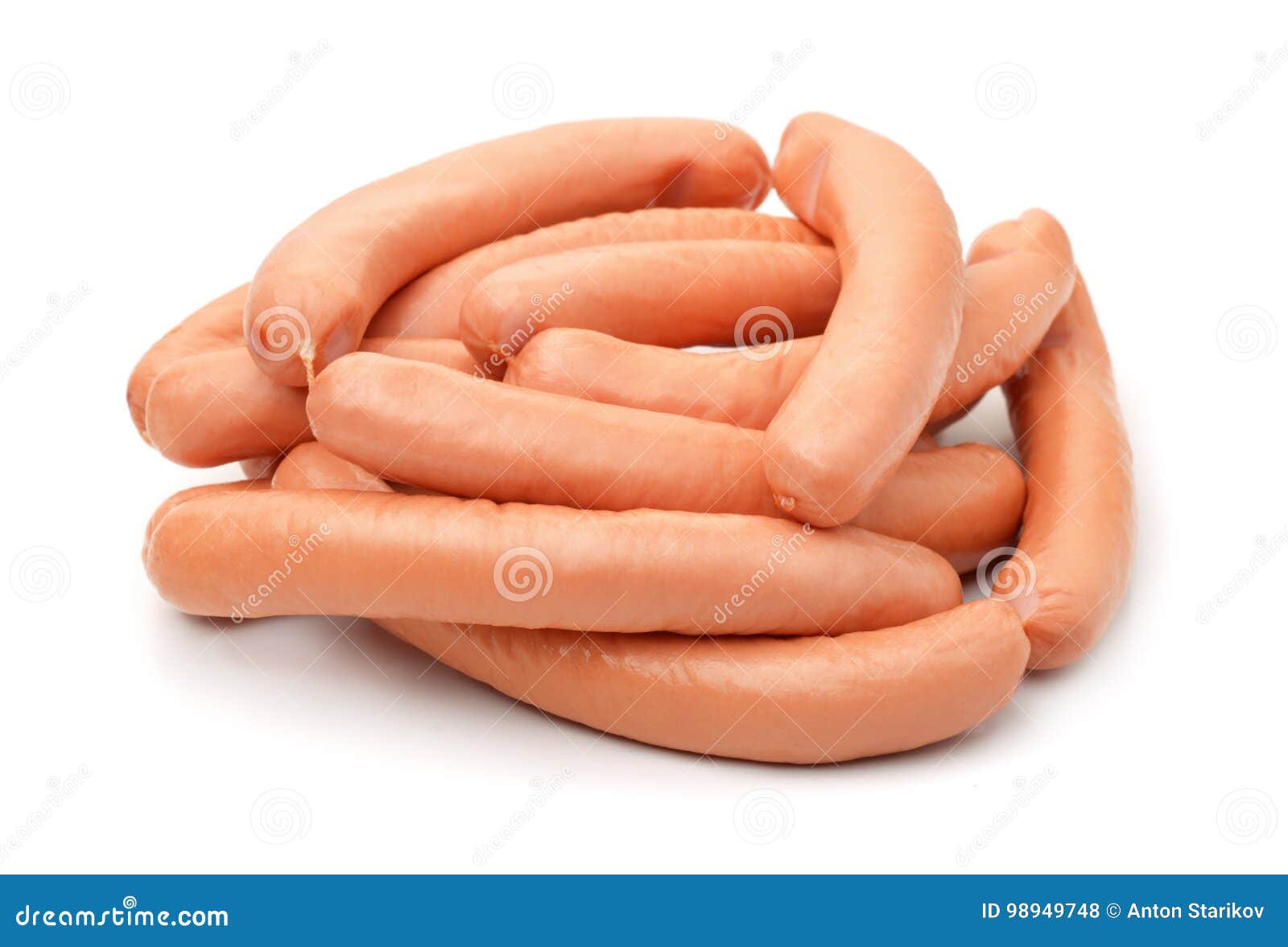 Bunch uncooked sausage stock photo. Image of fastfood 98949748