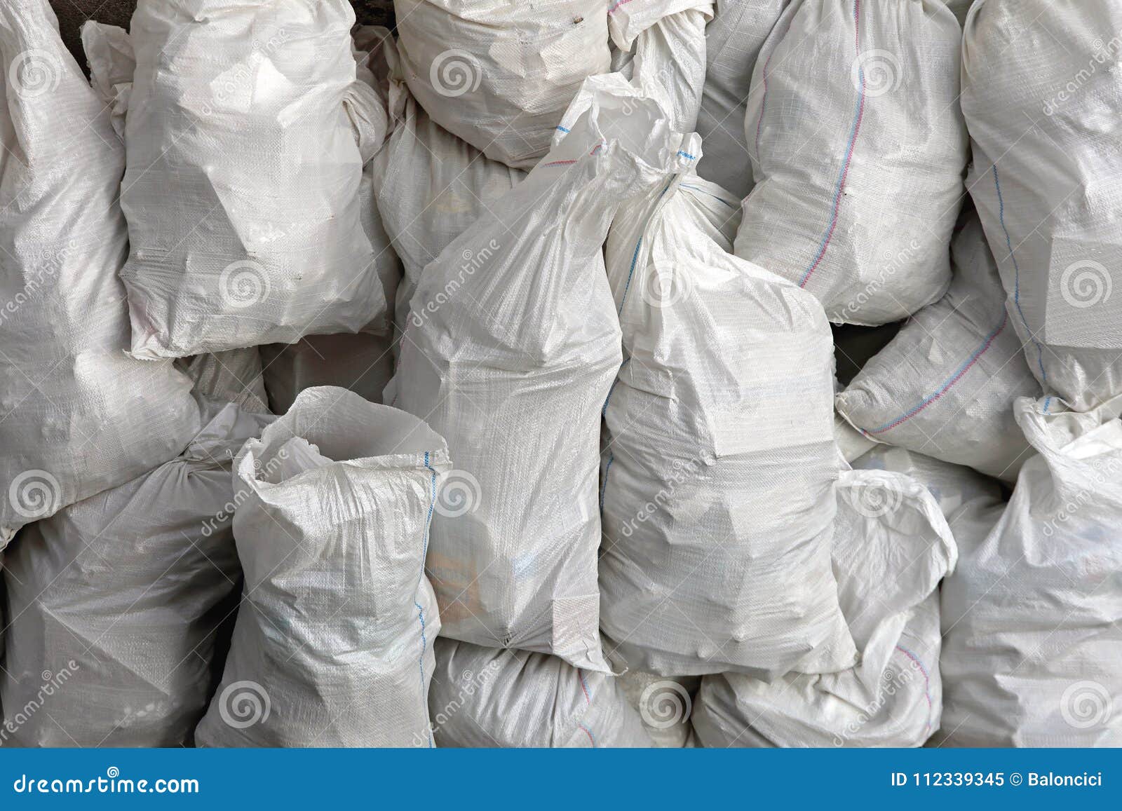White Trash Bags stock image. Image of woven, plastic 112339345