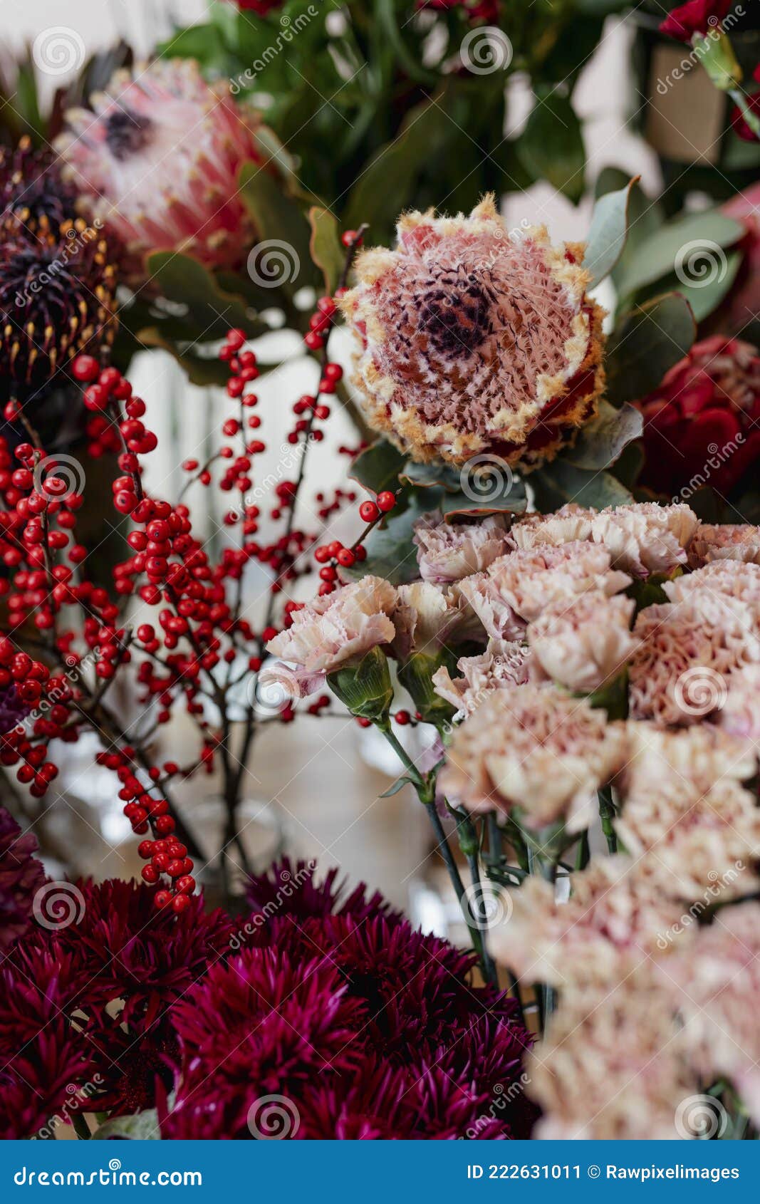 Bunches of Flowers in a Flower Shop Stock Image Image of freshness