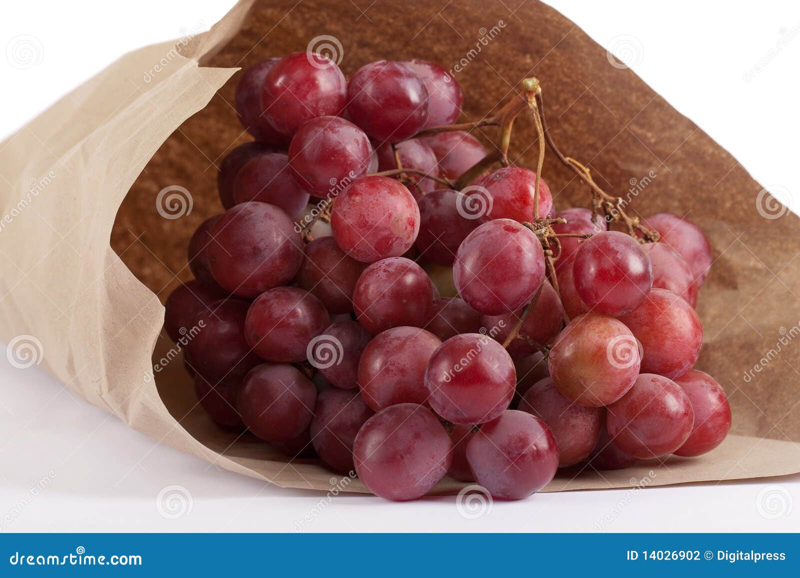 Bunches of Grapes in Paper Bag Stock Photo Image of paper, fruit