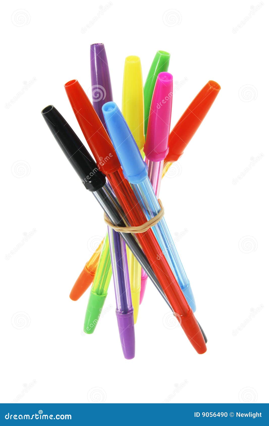 bundle of ballpoint pens