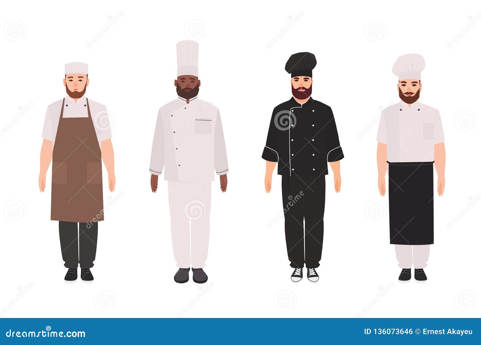 Professional wear for chefs, cooks and kitchen staff