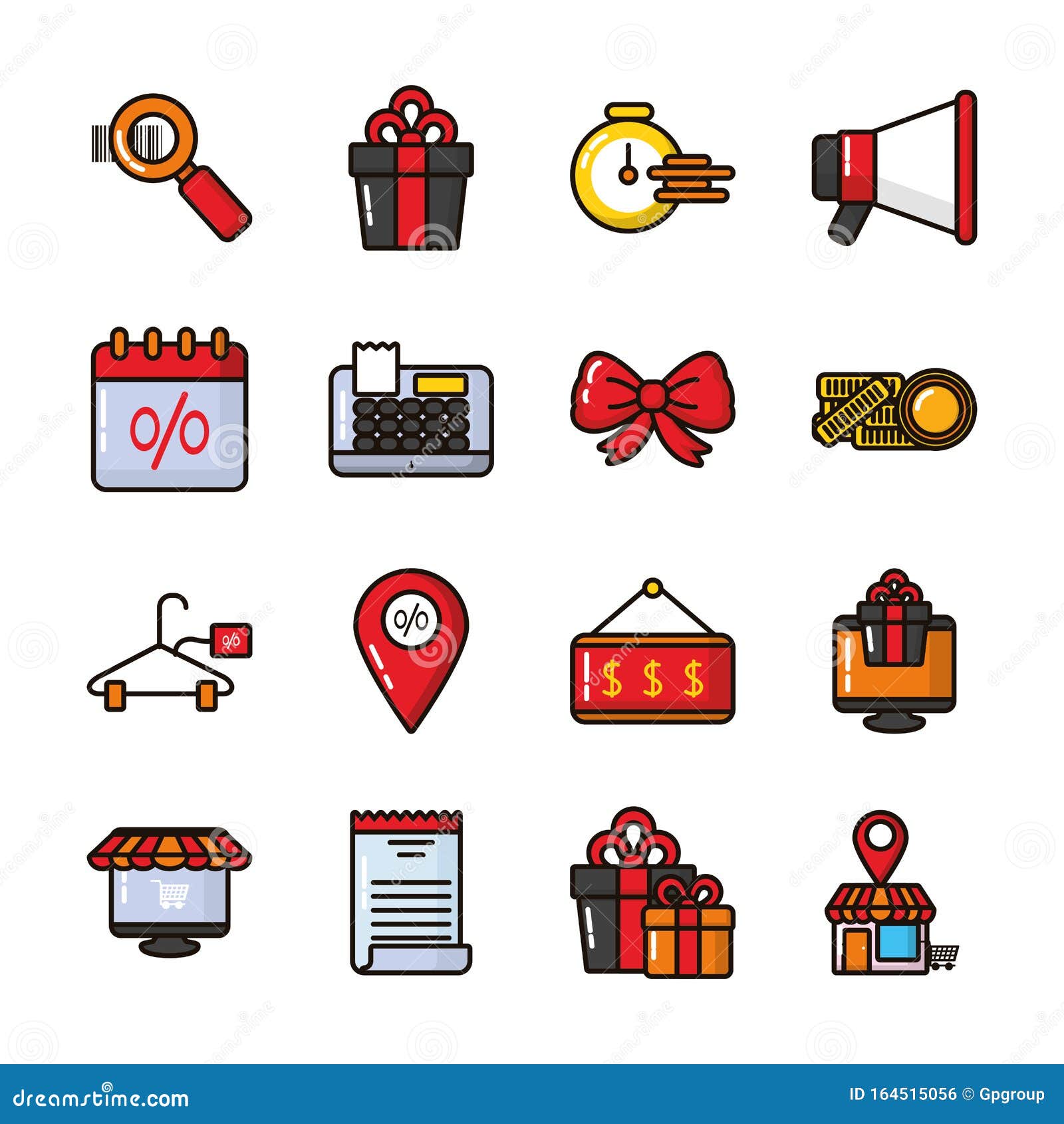 Download Bundle Of Commercial Set Icons Stock Vector - Illustration ...