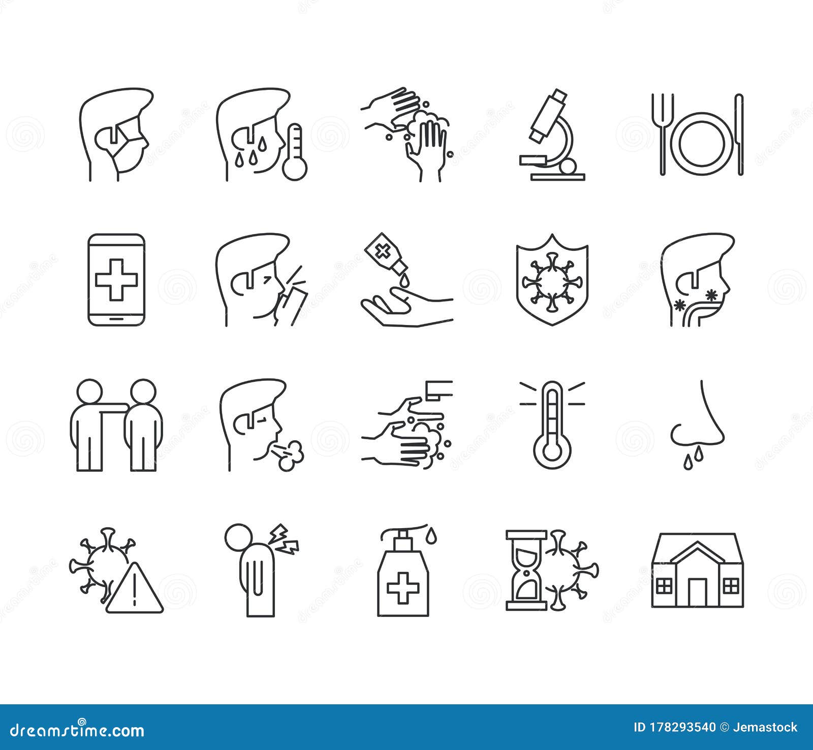 Download Bundle of set icons stock vector. Illustration of flat - 178293540