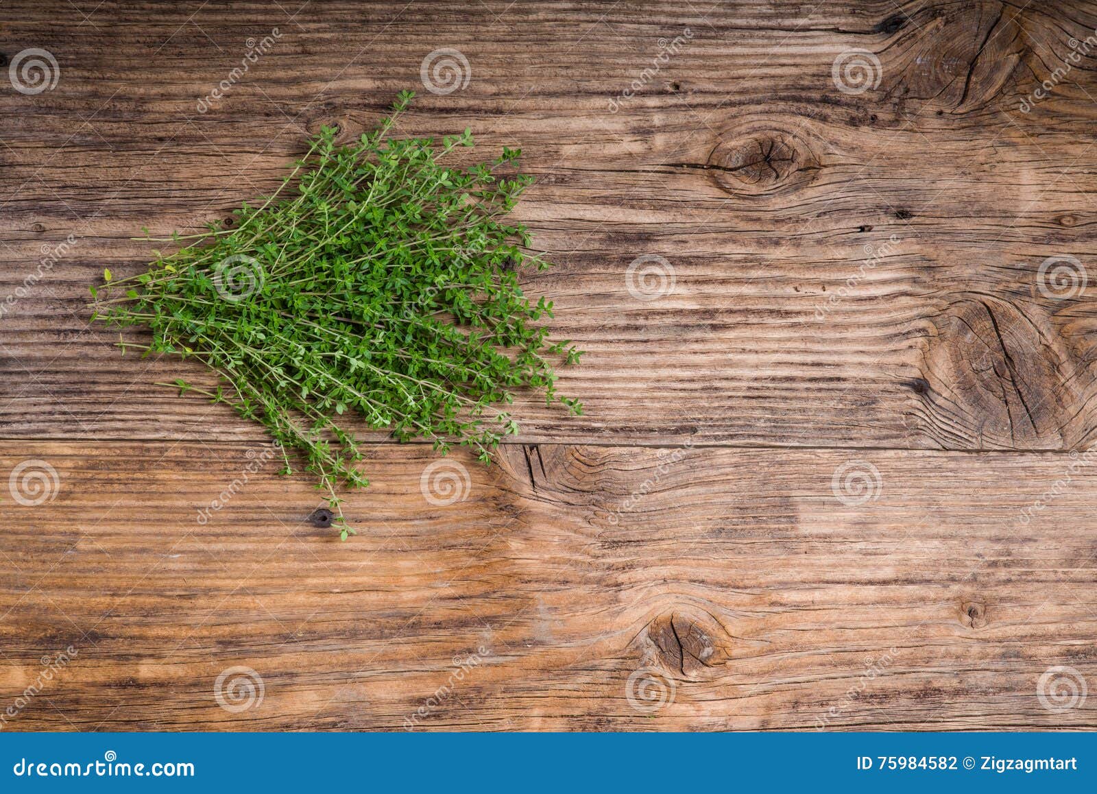 Bundle of Fresh Thyme on a Table Stock Photo Image of herbs, aromatic